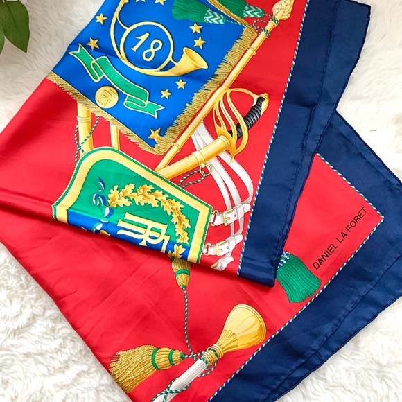 Daniel La Foret Designer Silk Scarf - Picture 1 of 16